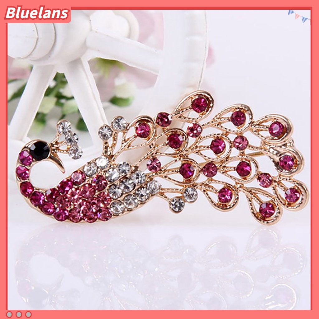 Ghim Cài Áo Hình Chim Công Đính Đá Lấp Lánh Thời Trang 48h