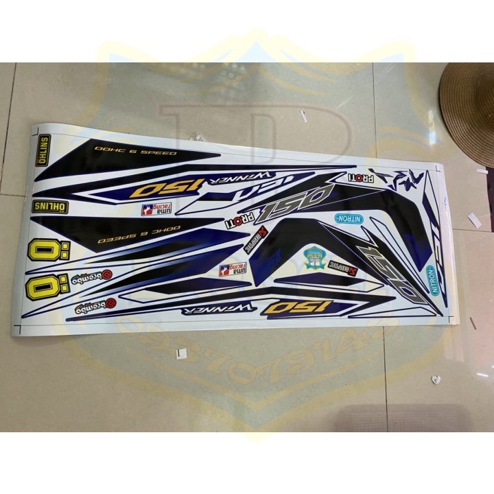 ( Quí khách vui lòng mang ra tiệm cho thợ dán ) Tem winner Rs xanh 1