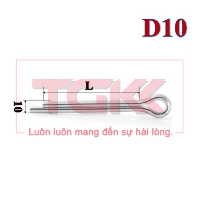 Chốt chẻ mạ D10