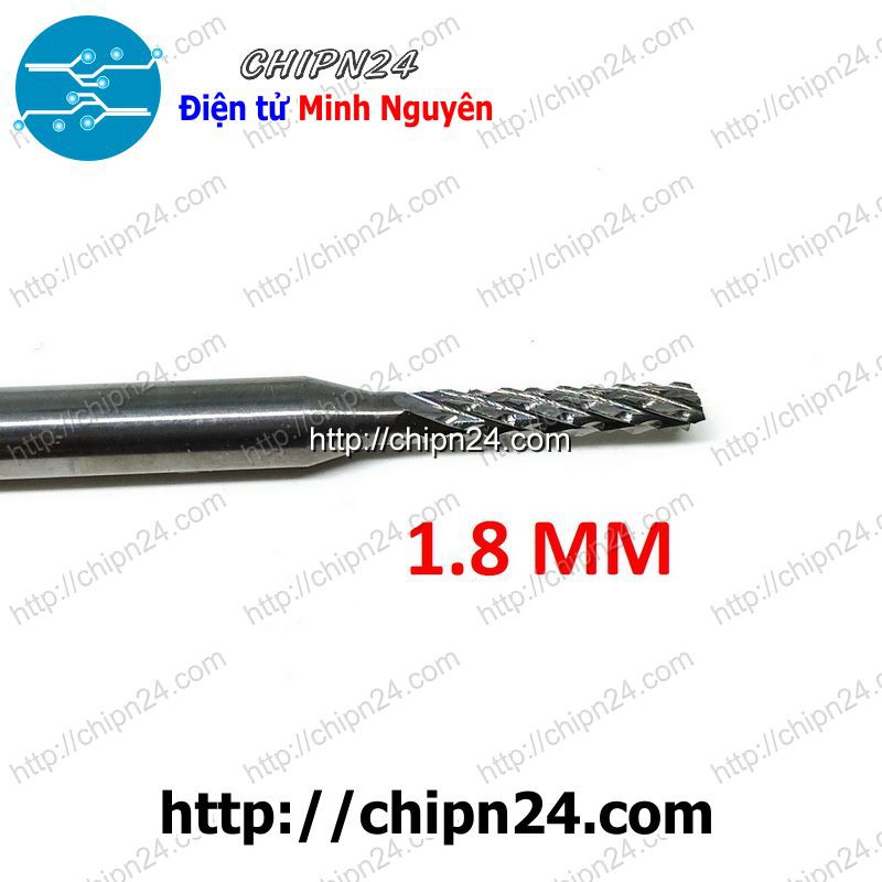 [1 CÂY] Mũi PHAY mạch in CNC HỢP KIM 1.8mm