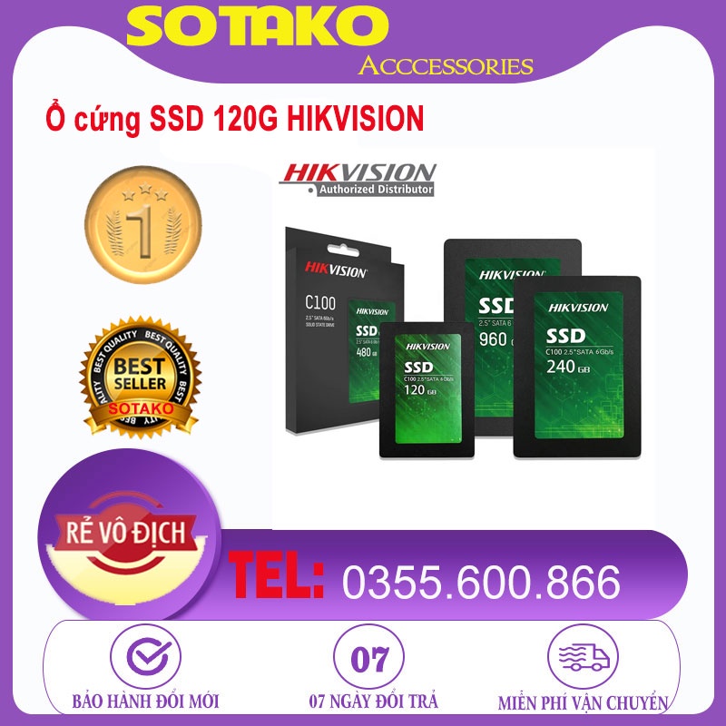 Ổ cứng SSD dung lượng 128G, 120G hãng HIKVISION - Sản phẩm chính hãng - Bảo hành 36 tháng !