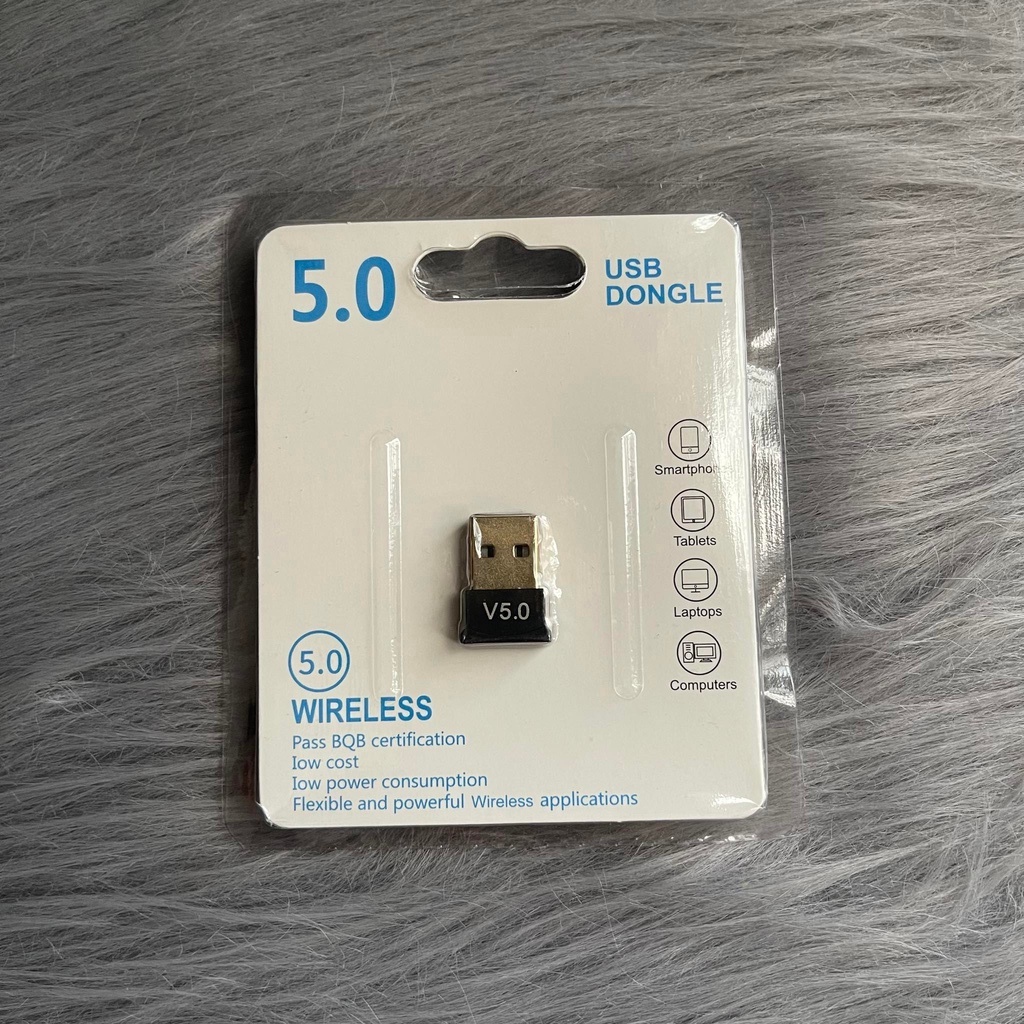 USB bluetooth DONGLE v5.0 thu phát sóng Bluetooth cho máy tính bàn, máy tính cây, Laptop, máy tính bảng