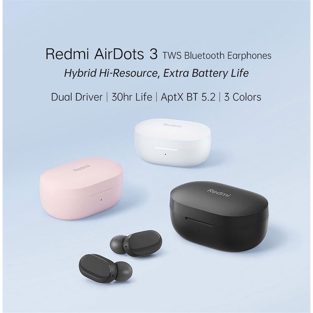 Tai Nghe Chơi Game Airdots Pro 3 Xiaomi Airdots S Tws Redmi Airdots Pro3 Kết Nối Bluetooth 5.0 Kèm Mic