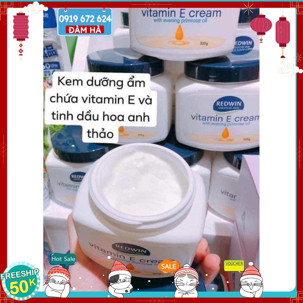 Kem Vitamin E Cream Úc Sữa Dưỡng Thể Body Lotion Redwin Úc