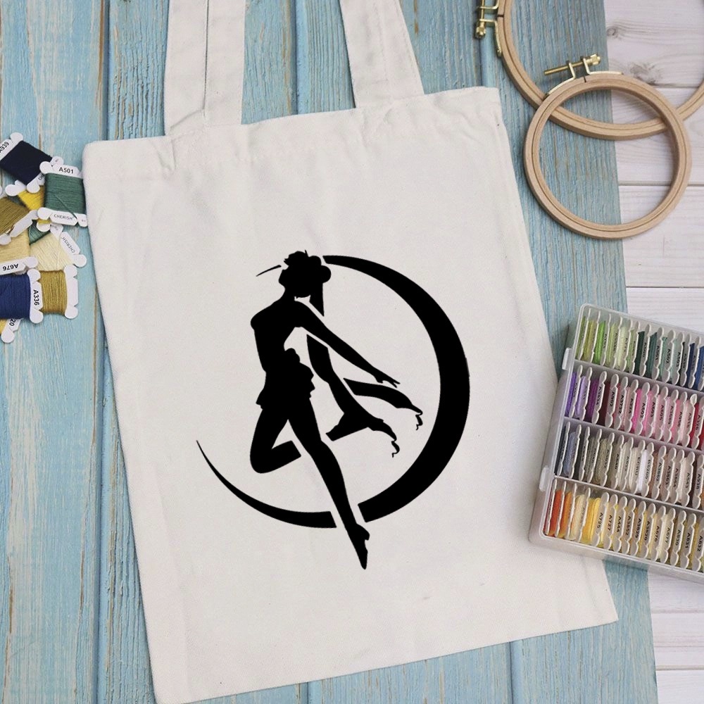 Túi vải, túi Tote SAILOR MOON - Mẫu 1 vải canvas dày đẹp cho nữ có khóa miệng đi học đi chơi. In hình theo yêu cầu