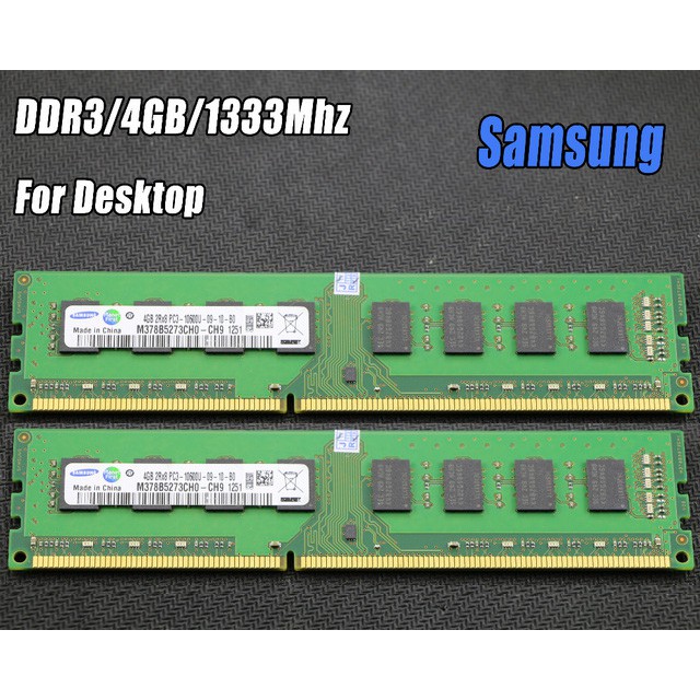 Ram SAMSUNG DDR3 4GB BUS 1333 cho PC (PC3-10600)