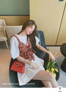 SET ĐẦM THUN KÈM TAG HOA CỘT NƠ