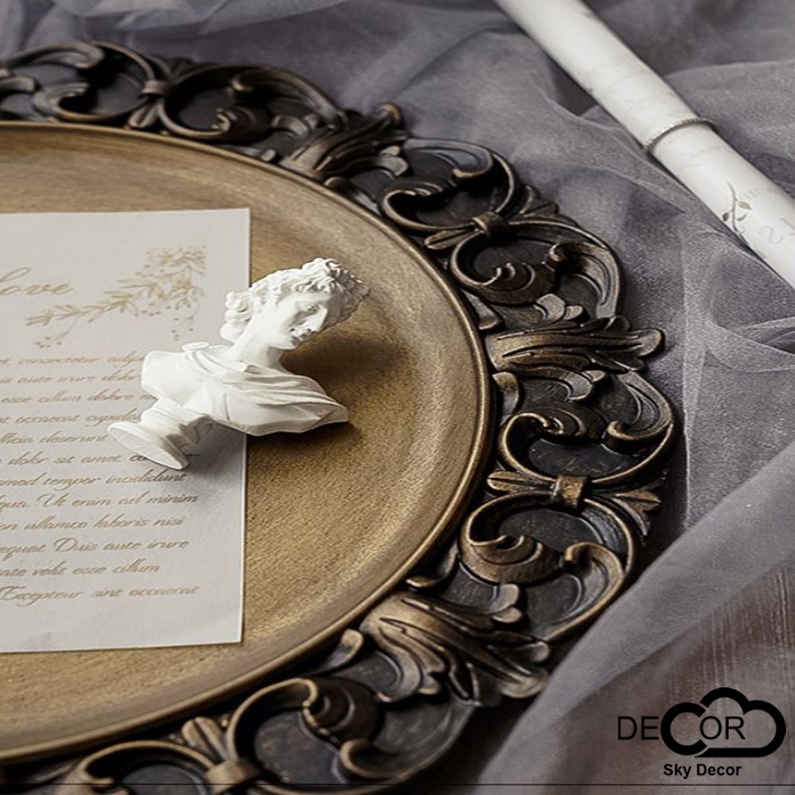 Khay Vintage tròn - Phụ kiện trang trí nhà cửa/cửa hàng - Đạo cụ chụp ảnh - SkyDecor