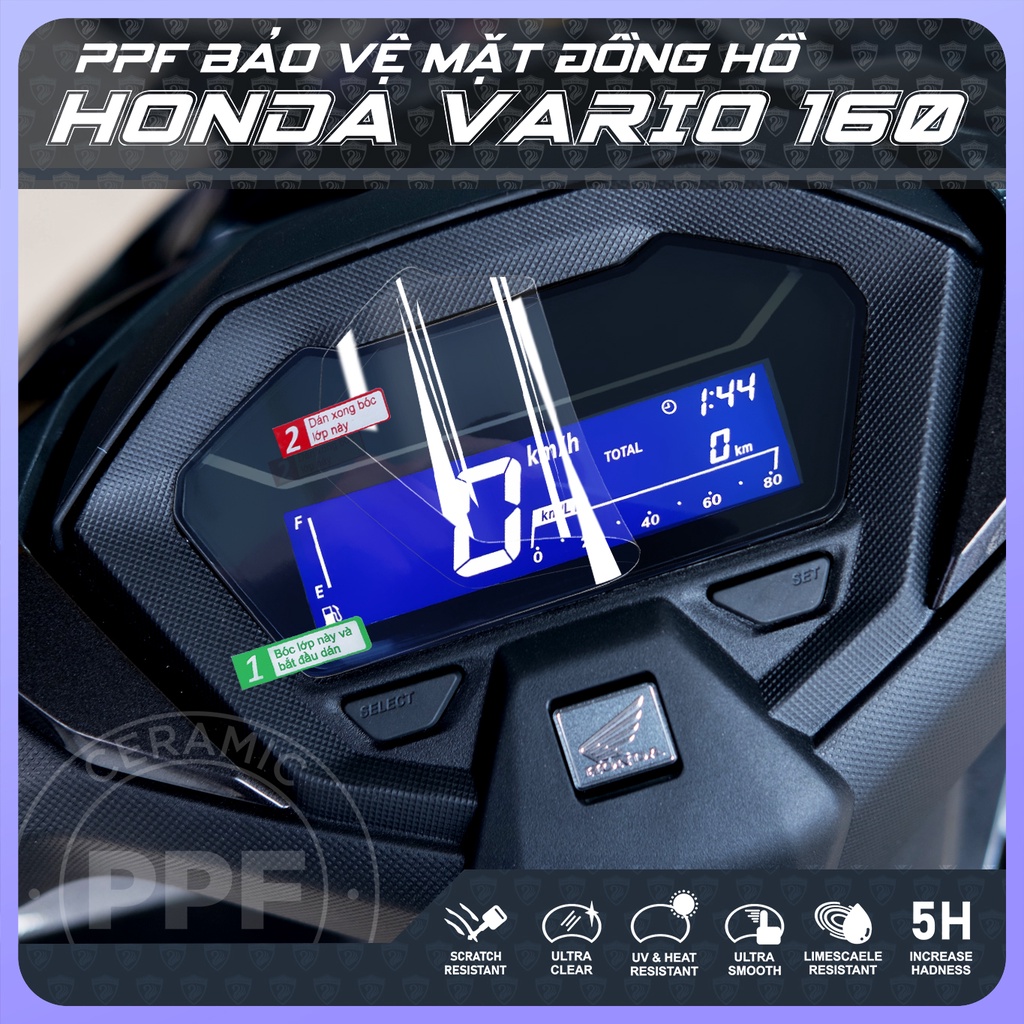 Miếng dán PPF VARIO 160 bảo vệ mặt đồng hồ xe honda vario 160