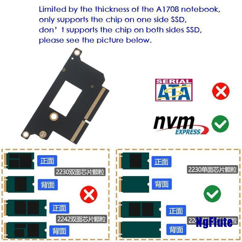 Thẻ Chuyển Đổi Nvme M.2 Ngff Ssd Cho 13 "2016-2017 Macbook Pro A1708