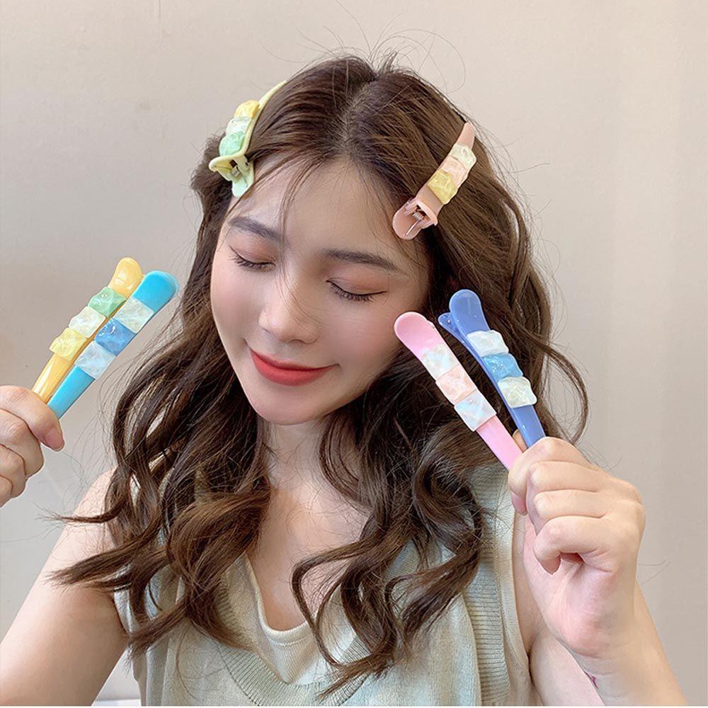 Kẹp Tóc Mỏ Vịt Bằng Acrylic Xinh Xắn WMES15H Cho Bạn Gái