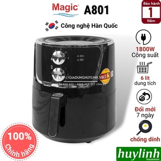 Mua  Mã ELHAMS5 giảm 6% đơn 300K  Nồi chiên không dầu Magic Korea A801 - 6 lít - 1800W