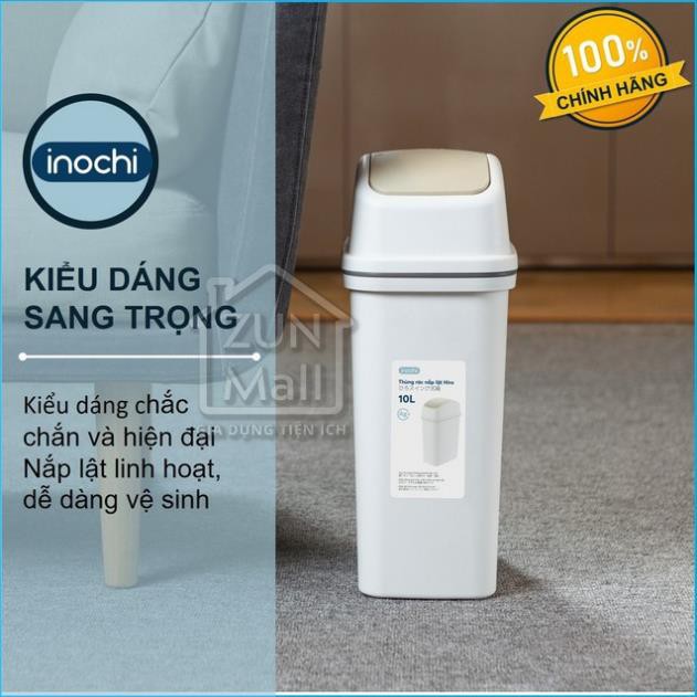 Thùng Rác Nhựa Cao Cấp Nắp Lật 15 Lít Inochi Nhật Bản - Phù Hợp Với Không Gian Sống Hiện Đại