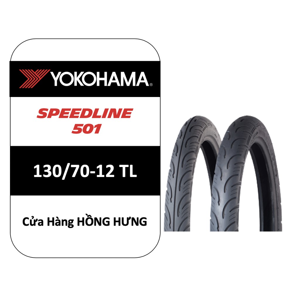 Lốp Yokohama 130/70-12 TL S501 (Lốp sau xe Vespa Sprint, Primavera, GTS, 946, Honda MSX)