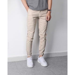 Quần kaki nam màu kem trẻ trung [21store]