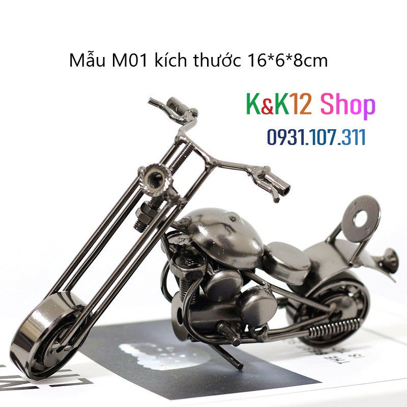 [ Độc quyền] Xe moto trang trí để bàn. Bộ sưu tập đồ chơi độc đáo. Đồ chơi thủ công mỹ nghệ.