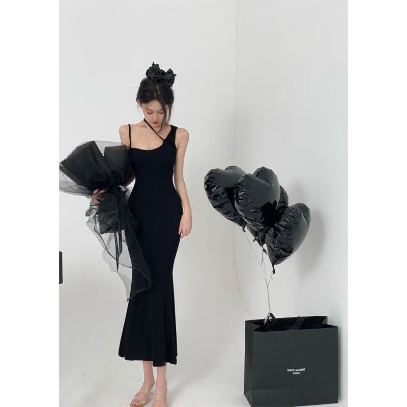 Jiashucheng Đầm Hai Dây Dáng Vừa Thời Trang Mùa Hè Cho Nữ