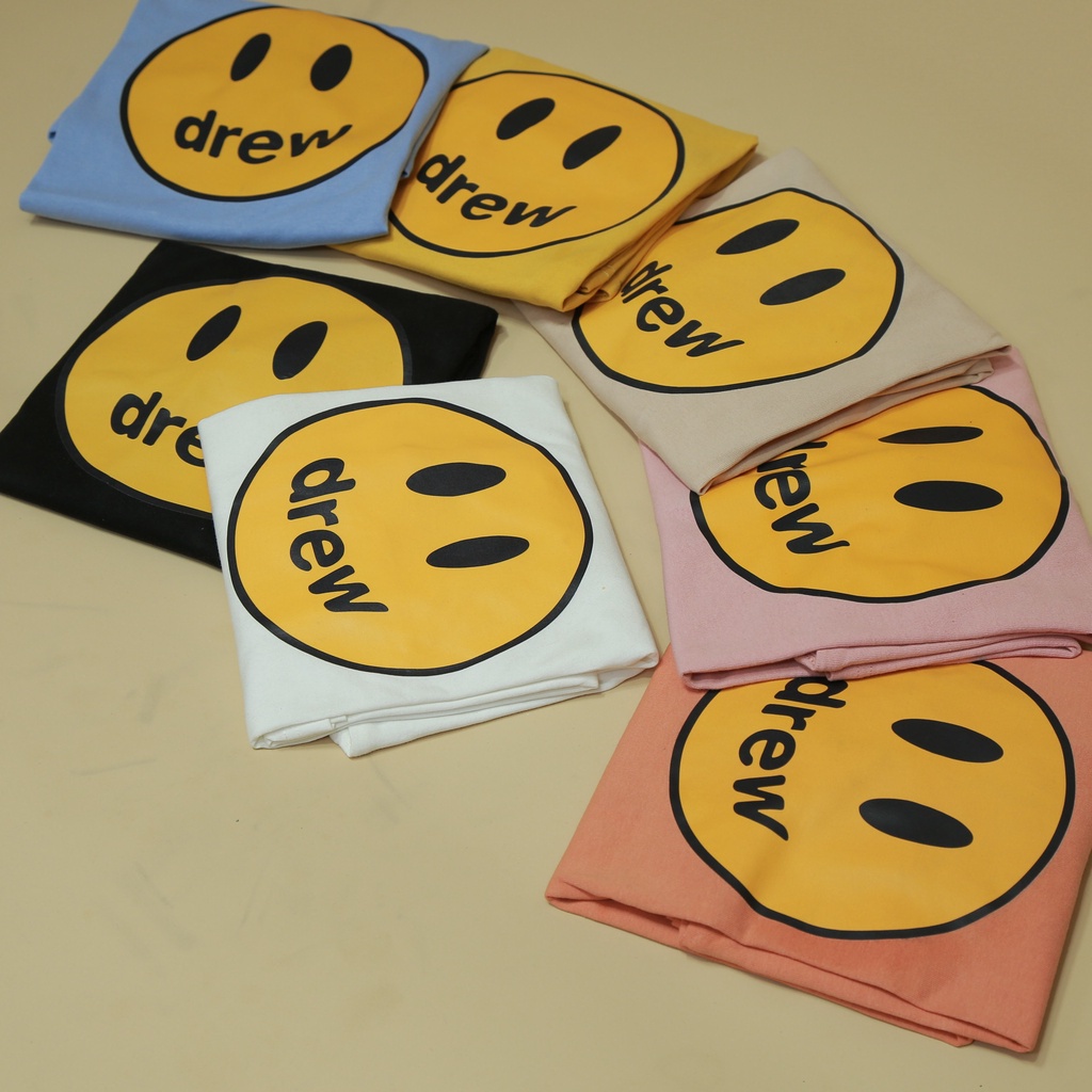 Áo thun tay lỡ Drew Mặt Cười áo thun unisex nam nữ form rộng oversize chất liệu cotton 46 Clothing | BigBuy360 - bigbuy360.vn