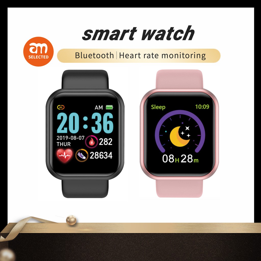 [Smart Watch Y68] Fitness Tracker Digital Heart Rate Waterproof Fitness Tracker Monitor Bracelet Wristband  watchs Ready stock 24HR SHIP