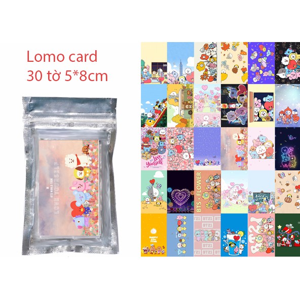 Lomo Card bangtan army LM1 30 tấm 5*8cm
