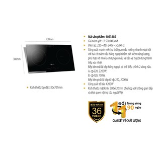 Bếp Đôi Hỗn Hợp Elmich ICE-3489