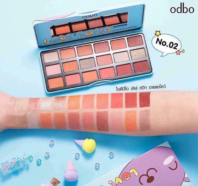 BẢNG PHẤN MẮT ODBO LOVE SWEET EYESHADOW