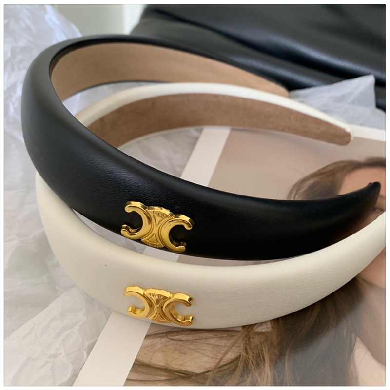 Băng Đô Cài Tóc Chất Liệu Da PU Cao Cấp Phong Cách Retro 2022