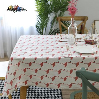 Khăn trải bàn canvas hồng hạc