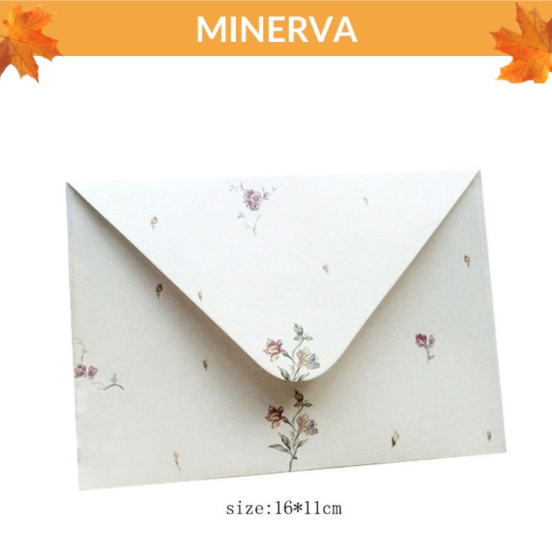 Phong bì thư màu trắng hoa hồng thanh lịch sang trọng 16x11 cm