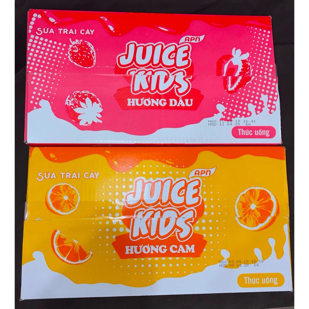 [RẺ VÔ ĐỊCH] Sữa trái cây APN Juice Kids 12 lốc x 4 hộp 110ml - Mẹ an tâm Bé thích mê (DATE 06/2020)