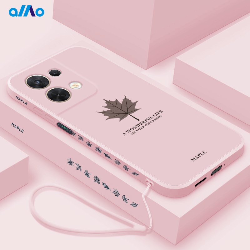 Ốp Điện Thoại Chống Sốc Họa Tiết Lá Phong Hoạt Hình Cho OPPO Reno8 Pro 4G Reno8 Z 5G A77 4G