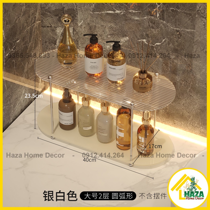 SẴN 💙 Giá Để Bàn Acrylic trưng bày nước hoa, mỹ phẩm, Kệ đựng Đồ Phòng Tắm, Nhà Vệ Sinh nhiều tầng