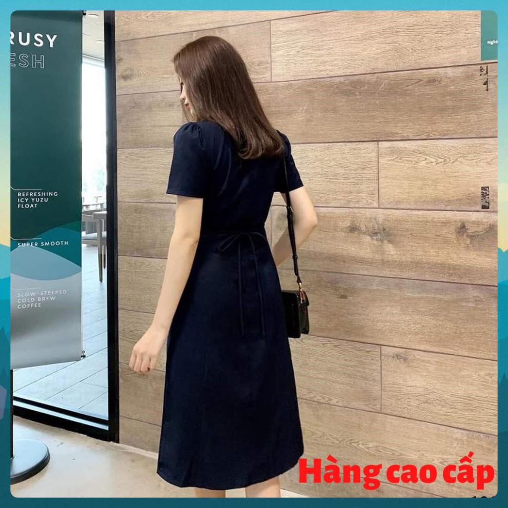 (Hàng cao cấp) Đầm công sở vạt chéo nút gỗ xinh xắn - Hebe Dress | BigBuy360 - bigbuy360.vn