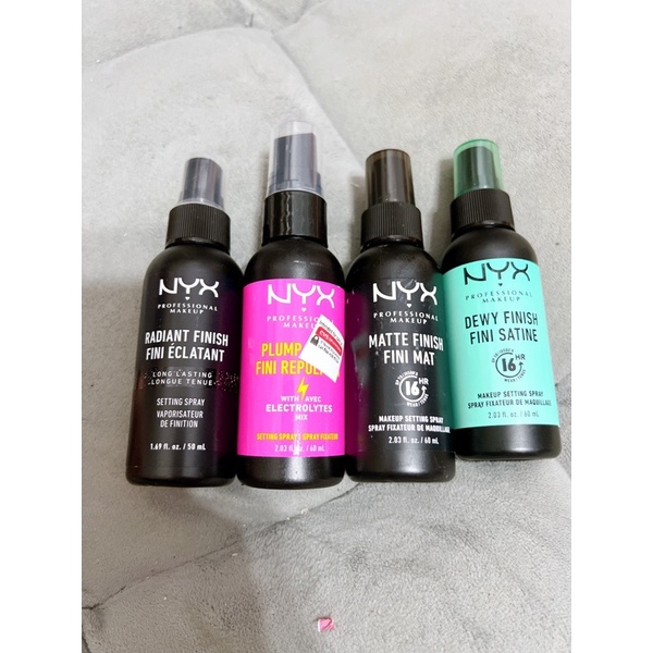 Xịt khoá nền Nyx Dewy Finish và Matte finish