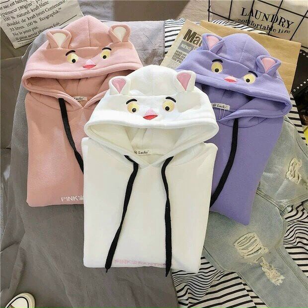 Nikafashion Áo Hoodie Nón Unisex Nam Nữ Chất Vải Nỉ Freesize 1 kích cỡ Form Dáng Rộng Dưới 65kg Mặc Đẹp P.I.N.K.P.A.NTHE | BigBuy360 - bigbuy360.vn