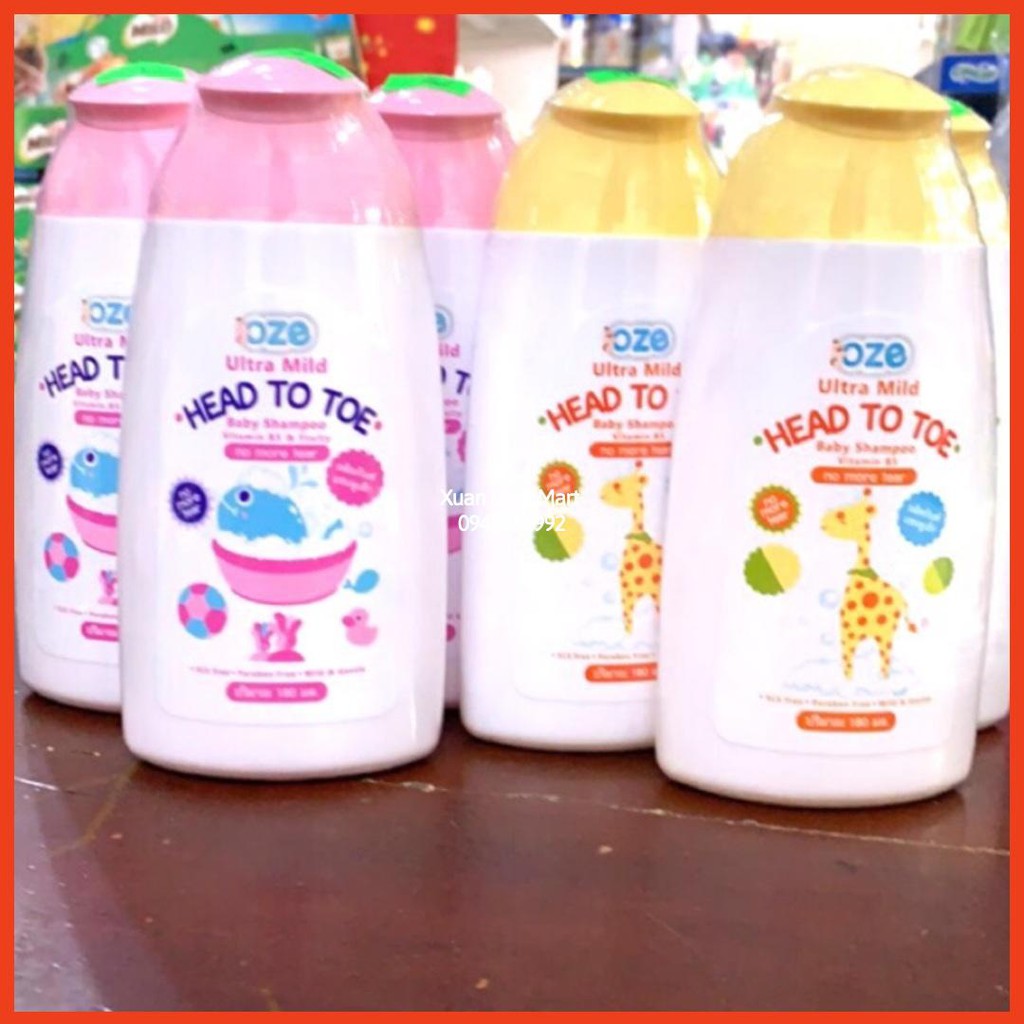 Sữa Tắm Gội Toàn Thân Cho Bé Oze 180ml Thái Lan