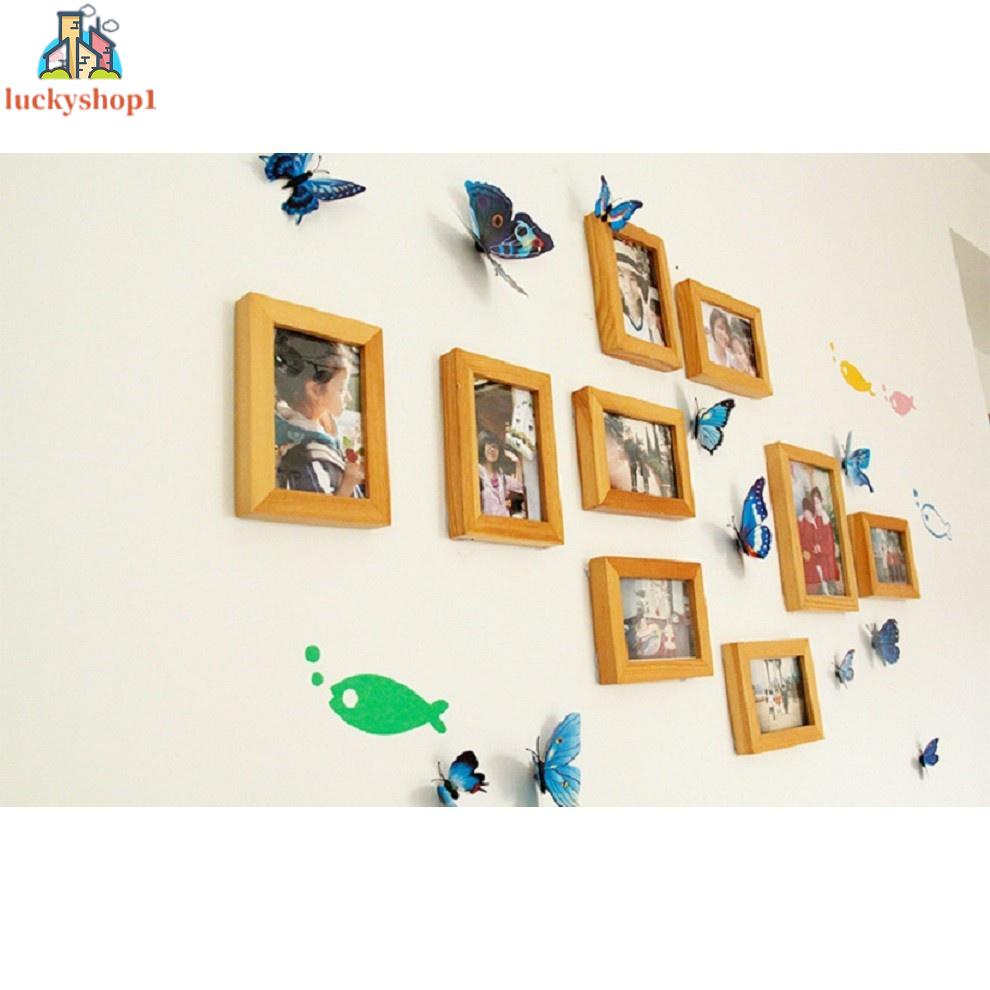 12 Bươm Bướm Dán Tường 3D Bằng Nhựa PVC Nhiều Màu Sắc Để Lựa Chọn Cho Phòng Trẻ Em #An#44635#D526c5