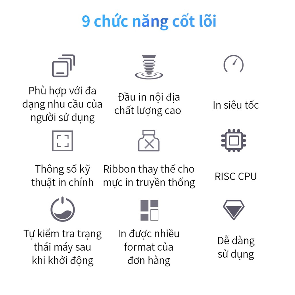 Máy In Nhiệt Deli Cao Cấp Chính Hãng - In Đơn Hàng, Tem Mã Vạch, Hóa Đơn, Bill TMĐT - Kết Nối USB - DL-750W