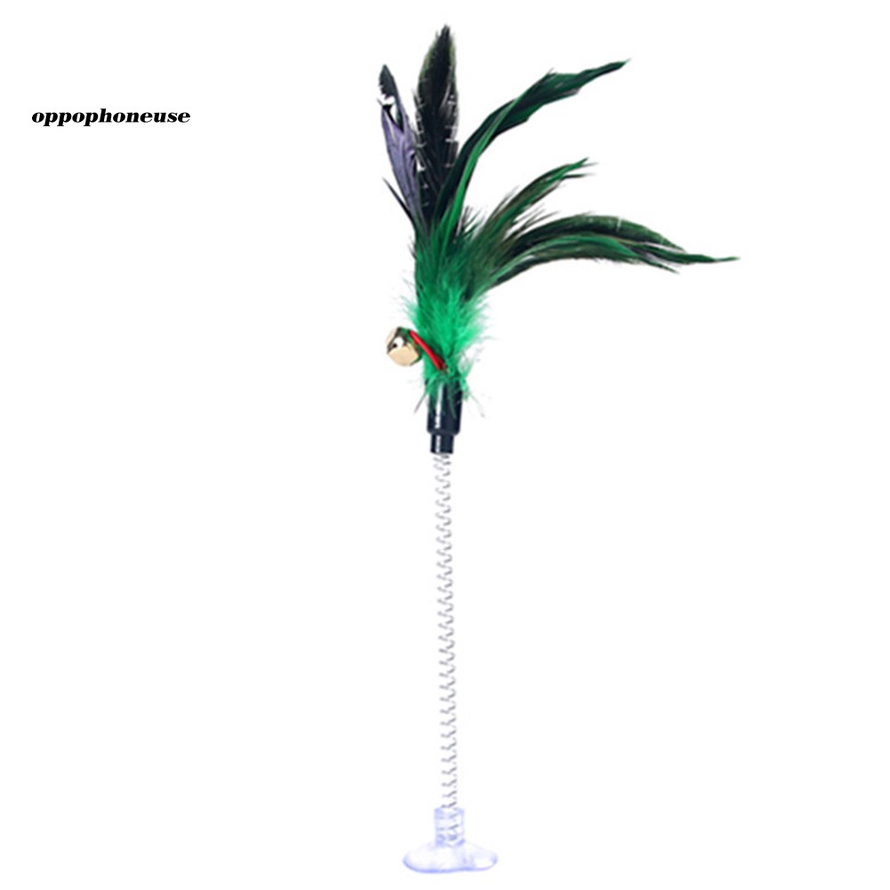 Đồ Chơi Lông Vũ Đàn Hồi Có Cốc Hút Lò Xo Vui Nhộn Cho Mèo Cưng