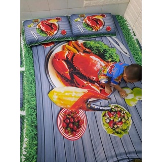 Drap thun Ý 5D MẪU CUA 1m6 có mền