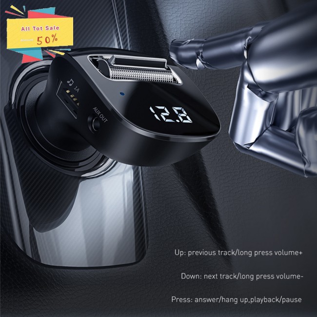 IN STOCK Car Fm Transmitter Bluetooth 5.0 Aux Handsfree Wireless Car Kit Dual Usb Car Charger Radio Mp3 Player