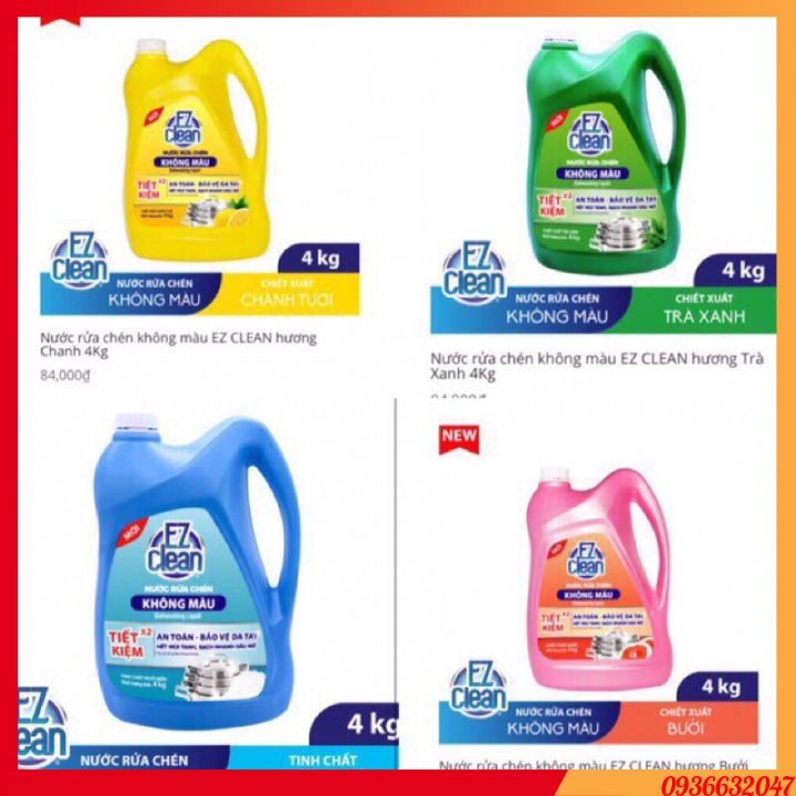 Nước rửa chén ⚡ FREESHIP EXTRA⚡ nước rửa chén EZ Clean sạch bóng vết dầu mỡ