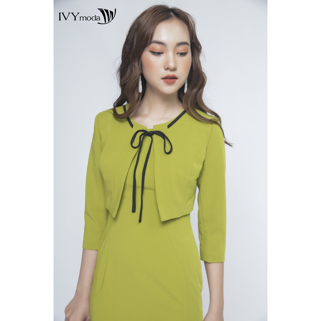 [NHẬP WABRTL5 GIẢM 10% TỐI ĐA 50K ĐH 250K ]Áo khoác nữ dài tay dáng lửng IVY moda MS 67M3655