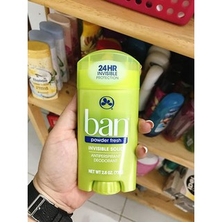 LĂN KHỬ MÙI BAN INVISIBLE SOLID ANTIPERSPIRANT DEODORANT 73G CHÍNH HÃNG - 4995