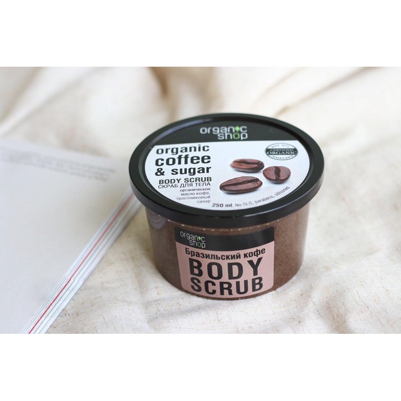 Tẩy Tế Bào Chết Body Organic Shop Organic Coffee &amp; Powder Face Gommag