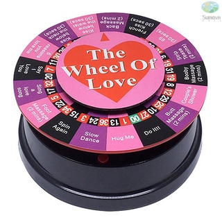 Mini Wheel of Love Wheel of Fortune with 17 Ways for Playing Games Portable Party Game Gift Set Bundle