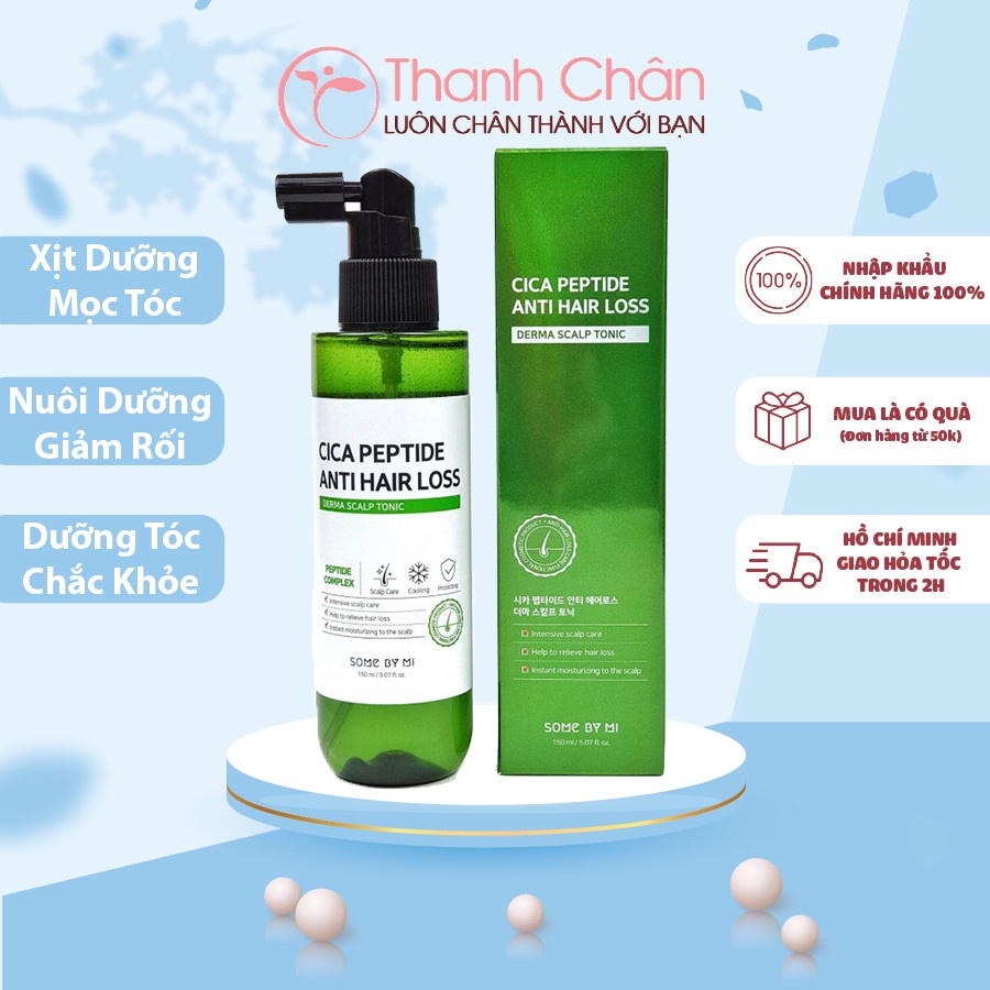 Xịt Dưỡng Tóc Some By Mi Cica Peptide Anti Hair Loss Derma Scalp Tonic Ngăn Rụng Tóc Và Kích Thích Mọc Tóc 150ml