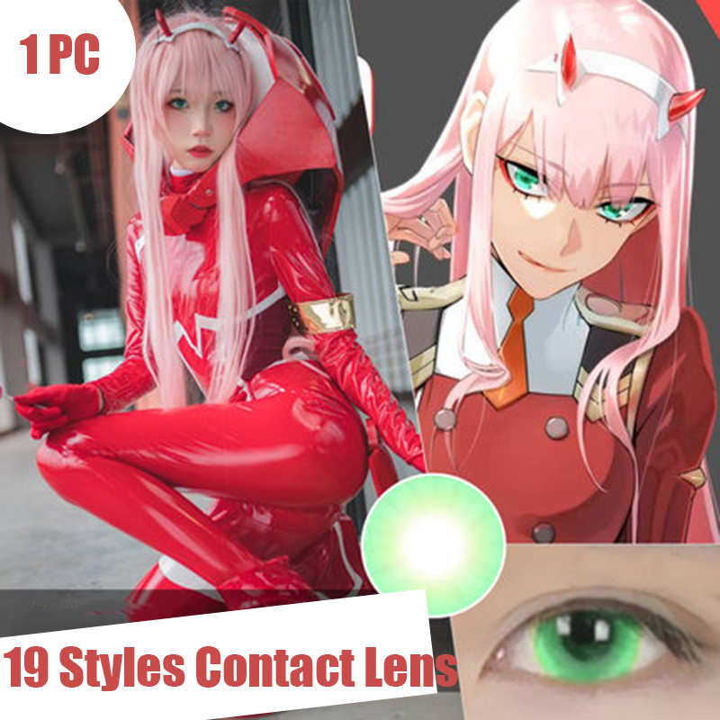 Darling In The Franxx Rem Tokyo Ghoul Cosplay Contact Lens 1PC Eyewear Anime Porp Zero Two Naruto Halloween Party Shows dress up