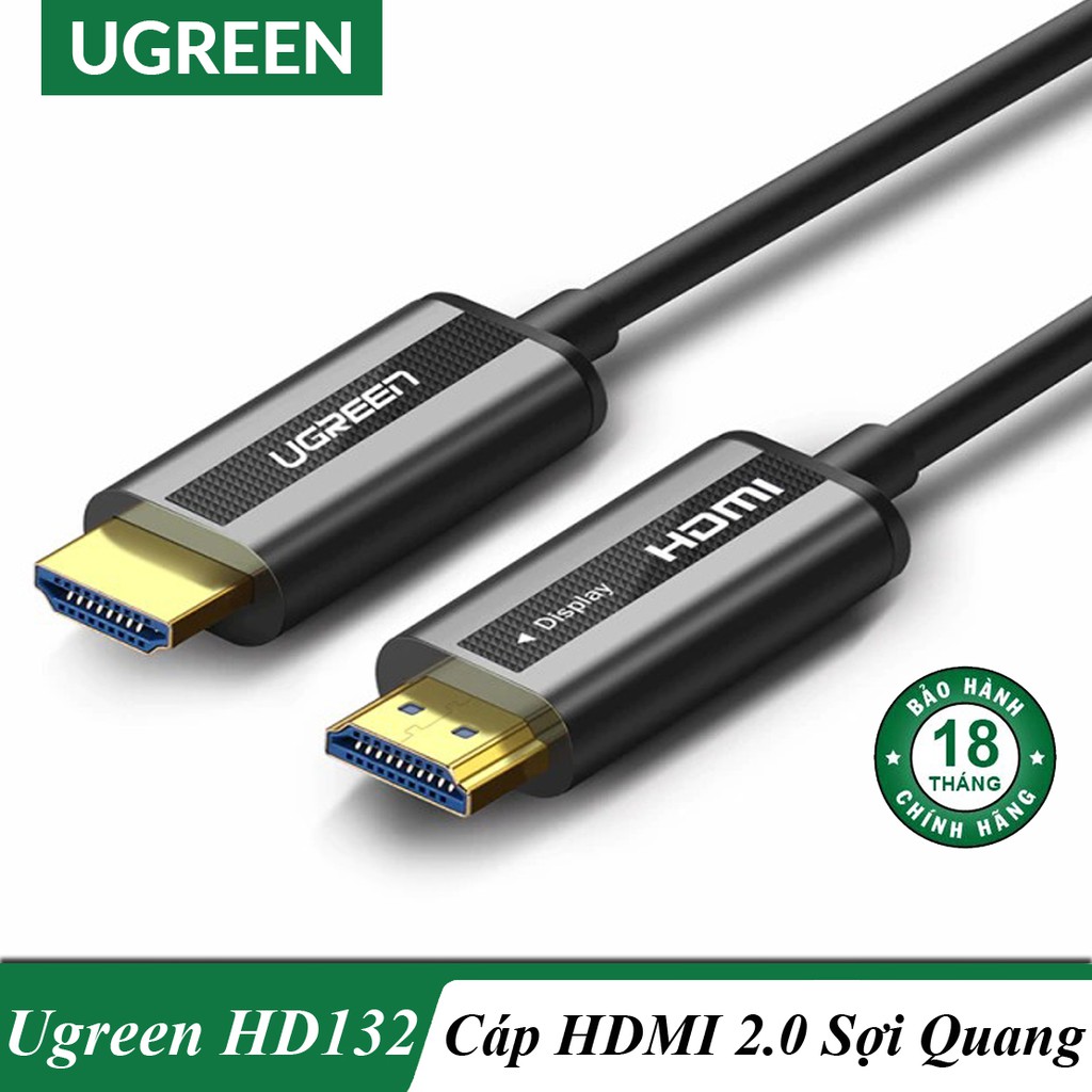 Cáp HDMI 2.0 Sợi Quang Dài 20M Chính Hãng UGREEN HD132 Cao Cấp