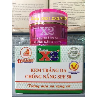 Kem x2 trắng chống nắng hủ 8g